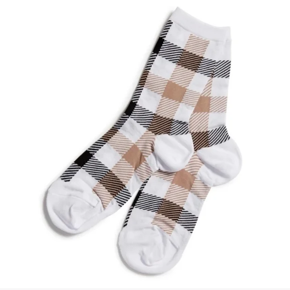 NWT Women's Vera Bradley Perfectly Plaid Crew Socks - Picture 4 of 4